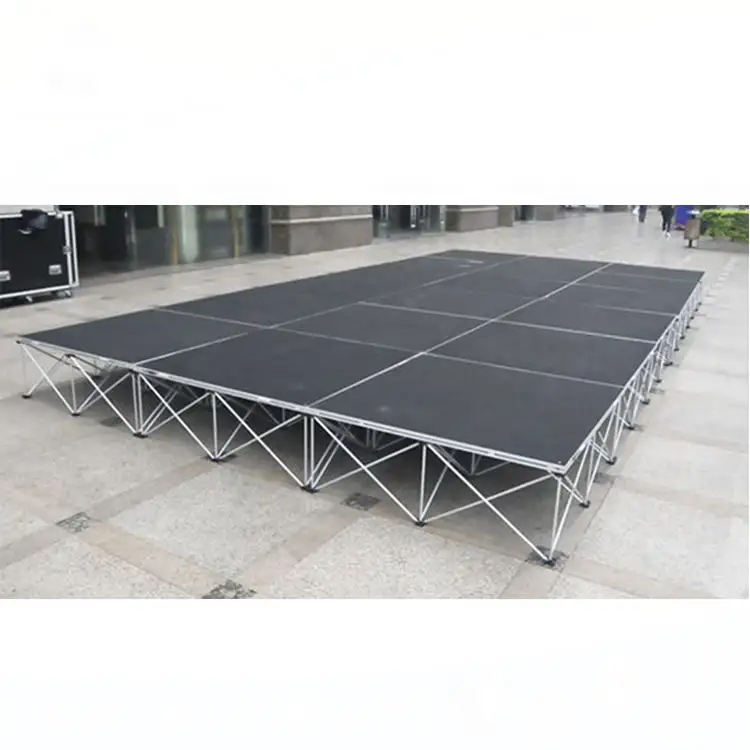 Op Maat Gemaakte Concert Afneembare Bruiloft Podium Apparatuur Rechthoek Truss Display Platform Handig Draagbaar Podium