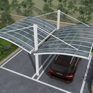 Khung nhôm cantilever carport Polycarbonate PC tấm lợp xe Bìa đổ nơi trú ẩn UV tráng vườn nhà để xe nơi trú ẩn - Product Image 2