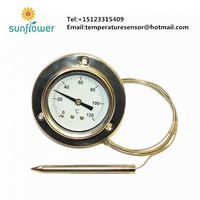 High Quality Refrigerator Capillary Freezer Temperature Gauge Analog Capillary Cold Storage Fridge Thermometer