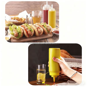 Bouteille de condiment en plastique refermable et étanche pour sauce barbecue, vinaigre, huile, ketchup, <span class=keywords><strong>moutarde</strong></span>, vinaigrette - Product Image 3