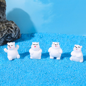 Juego de figuras de resina en miniatura Happy Bear, conjunto de cuatro figuras con forma de animal, adorno artesanal para decoración del hogar - Product Image 2
