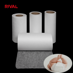 Rollo de Material de Tela No Tejida Hidrófila de Polipropileno SMS y Poliéster Liso para Uso en Pañales de Bebé, con Propiedades Antiestáticas - Product Image 2