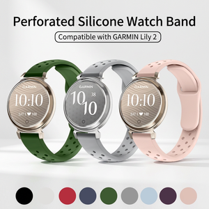 Bracelet de montre en silicone de 14 mm pour <span class=keywords><strong>Garmin</strong></span> <span class=keywords><strong>Lily</strong></span> 2, bracelet de <span class=keywords><strong>sport</strong></span> souple et respirant, remplacement pour femmes, vente en gros - Product Image 1