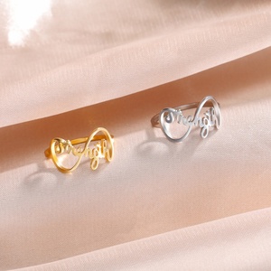 Anillo de Acero Inoxidable con Símbolo de Infinito, Diseño Exclusivo, Joyería Versátil Unisex, Símbolo de Amistad, Anillo a Juego <span class=keywords><strong>para</strong></span> Mejores Amigos - Product Image 3
