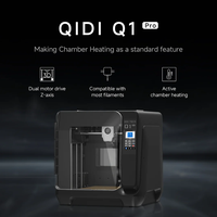 Imprimante 3D FDM QIDI Q1 Pro fermée 600 mm/s 60 ° Chambre chauffée C 350 ° Machine d'impression 3D haute température C Hotend