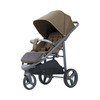 JXB Poussettes pour bébé à trois roues, multi-usages, pliage rapide, assises ou couchées