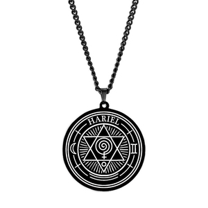 Pendentif en acier inoxydable Guardian Hariel Kabbalistic, l'Angélique quinzième des 72 Hexagrammes, Émetteur de Reiki, Talisman - Product Image 4