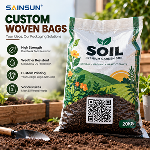 Sacs d'engrais spécialisés personnalisés avec code QR, pochettes tissées refermables pour 5 kg, 10 kg, 20 kg, sac de haute qualité - Product Image 1
