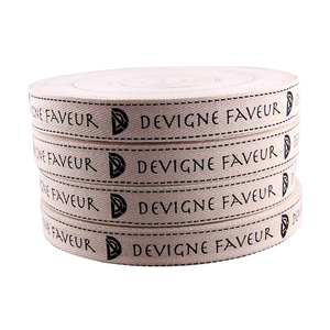 Sản xuất tùy chỉnh in Twill xương cá <span class=keywords><strong>ribbon</strong></span>, 1 inch 25 mét bông tùy chỉnh logo in <span class=keywords><strong>Ribbon</strong></span> - Product Image 2