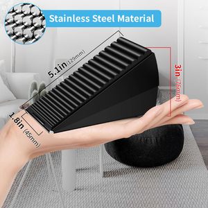 Fermaporta a Cuneo Portatile in Acciaio Inossidabile 304, Resistente, da 3 Pollici, con Molla, Antiscivolo, Regolabile, per Porte in Gomma - Product Image 3