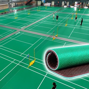 Tapete de Vinilo PVC Removible Certificado por la BWF para Cancha de Bádminton, Absorción de Impactos, Impermeable, 5 Años de Garantía, Piso Deportivo para Interiores - Product Image 1