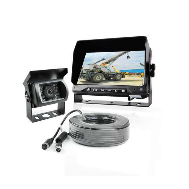 7 Inch Rear View System Waterproof IP69K Wide Angle anti fatigue monitor ev truck camera