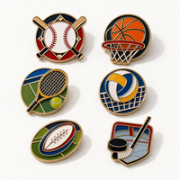 Épinglette personnalisée en émail souple pour fans de sport : basket-ball, football, baseball, golf – Collection de badges métalliques, cadeau, vente en gros