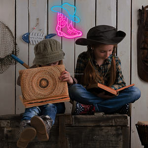 Dimmable LED Cowboy Chaussures Enseignes au néon pour garçons Décoration murale pour chambre Mall Home Application Neon Bar Sign Lights - Product Image 3