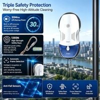 Robot Limpiacristales Eléctrico Inteligente T10 Pro 120ml con Doble Boquilla y Motor sin Escobillas Automático