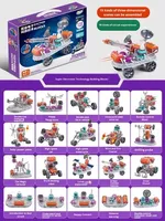 Juego de Circuitos para Experimentos Científicos de Física, Bloques de Ensamblaje Educativos de Plástico para Niños de 14+ Años, Programación Geométrica