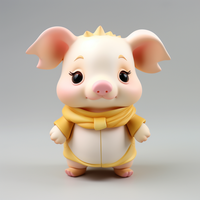 Porte-clés publicitaires personnalisables en forme de cochon de dessin animé solaire, mousquetons, forme sur mesure, impression numérique étanche pour cadeaux personnalisés