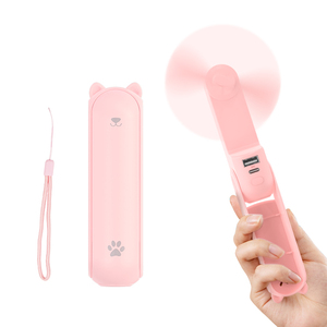 Đa Chức Năng <span class=keywords><strong>Mini</strong></span> <span class=keywords><strong>Fan</strong></span> Xách Tay 2000MAh USB Có Thể Sạc Lại <span class=keywords><strong>Fan</strong></span> Làm Mát Điện Túi Gấp Cầm Tay Quạt Nhỏ Với Đèn Pin - Product Image 1