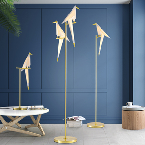 Bắc Âu dẫn chim giấy sàn đèn Origami đèn hiện đại vàng ấm dẫn giấy chim đứng phòng ngủ phòng khách sàn ánh sáng - Product Image 2