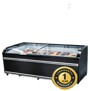 Congelador Comercial Tipo Isla con Puerta Curva <span class=keywords><strong>de</strong></span> Vidrio Deslizante para Supermercado, Exhibición <span class=keywords><strong>de</strong></span> Helados y <span class=keywords><strong>Alimentos</strong></span> Congelados - Product Image 5