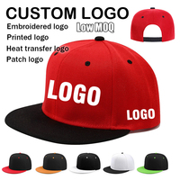 Gorras Clásicas Lisas de Plástico Elástico para Hombre al por Mayor, Gorras Personalizadas con 6 Paneles y Visera Plana, Gorras Snapback