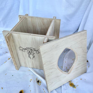 Pouf carré portable en bois pour bain de vapeur Yoni, multifonctionnel, pour la santé féminine, post-partum, ménopause, relaxation vaginale par vapeur - Product Image 2