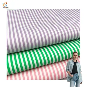 Rundong katun tenun tahan air 220 gsm dicetak kain kepar katun poliester pakaian kerja seragam kain taffeta gabardine