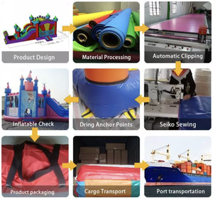 Château gonflable commercial de qualité supérieure Nova OEM en PVC, avec toboggan, pour enfants, utilisation extérieure commerciale - Product Image 6