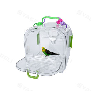 Gabbia da viaggio per uccelli portatore di uccelli in acrilico leggero portatile per pappagallini uccelli pappagallo - Product Image 1