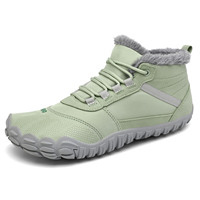 Nouvelles Chaussures de Marche Imperméables en Caoutchouc pour Hommes et Femmes, Bottes de Neige Minimalistes Isolées pour l'Automne et l'Hiver, Bottines Chaudes à Semelle Nu avec Fourrure