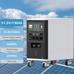 Fuente de alimentación de almacenamiento de energía móvil <span class=keywords><strong>6KWh</strong></span> 51,2 V 130Ah Batería de fosfato de hierro de litio de almacenamiento de energía todo en uno - Product Image 1