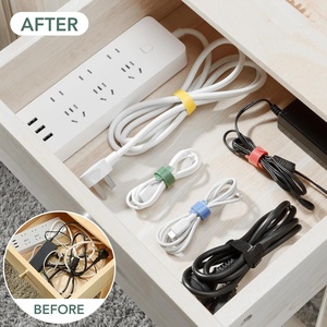 Custom Logo <strong>Hook</strong> <strong>Loop</strong> Tape Reusable <strong>Hook</strong> <strong>and</strong> <strong>Loop</strong> Cable Tie Band - Product Image 5