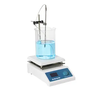 Agitador magnético SH-4C para laboratório com display digital de temperatura constante, misturador pequeno com aquecimento