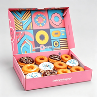 Boîtes d'emballage personnalisées en carton alimentaire pour sushis, pâtisseries, donuts, gâteaux, biscuits et pains à emporter