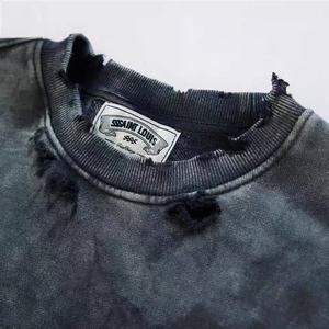 <span class=keywords><strong>Felpa</strong></span> da Uomo con Collo Rotondo in Stile Distruttivo Americano Retrò di <span class=keywords><strong>Los</strong></span> <span class=keywords><strong>Angeles</strong></span>, Design Avant-garde, Lavaggio Intenso - Product Image 6