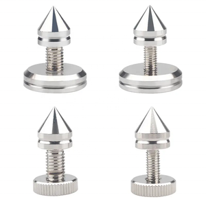 RASANTEK Haut de gamme en acier inoxydable 304 chromé Haut-parleur Spike Isolation Spike Stand Pied Haut-parleur Base Cône <span class=keywords><strong>pour</strong></span> HIFI Audio - Product Image 1