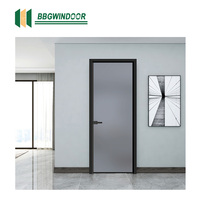 Lukliving cloison de pièce personnalisée porte en verre cadre en aluminium personnalisé ouverture vers l'intérieur portes battantes
