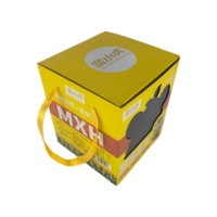 Boîte en carton ondulé imprimée en couleur avec fenêtre découpée pour l'emballage cadeau de maïs sucré et glutineux, avec poignée en corde
