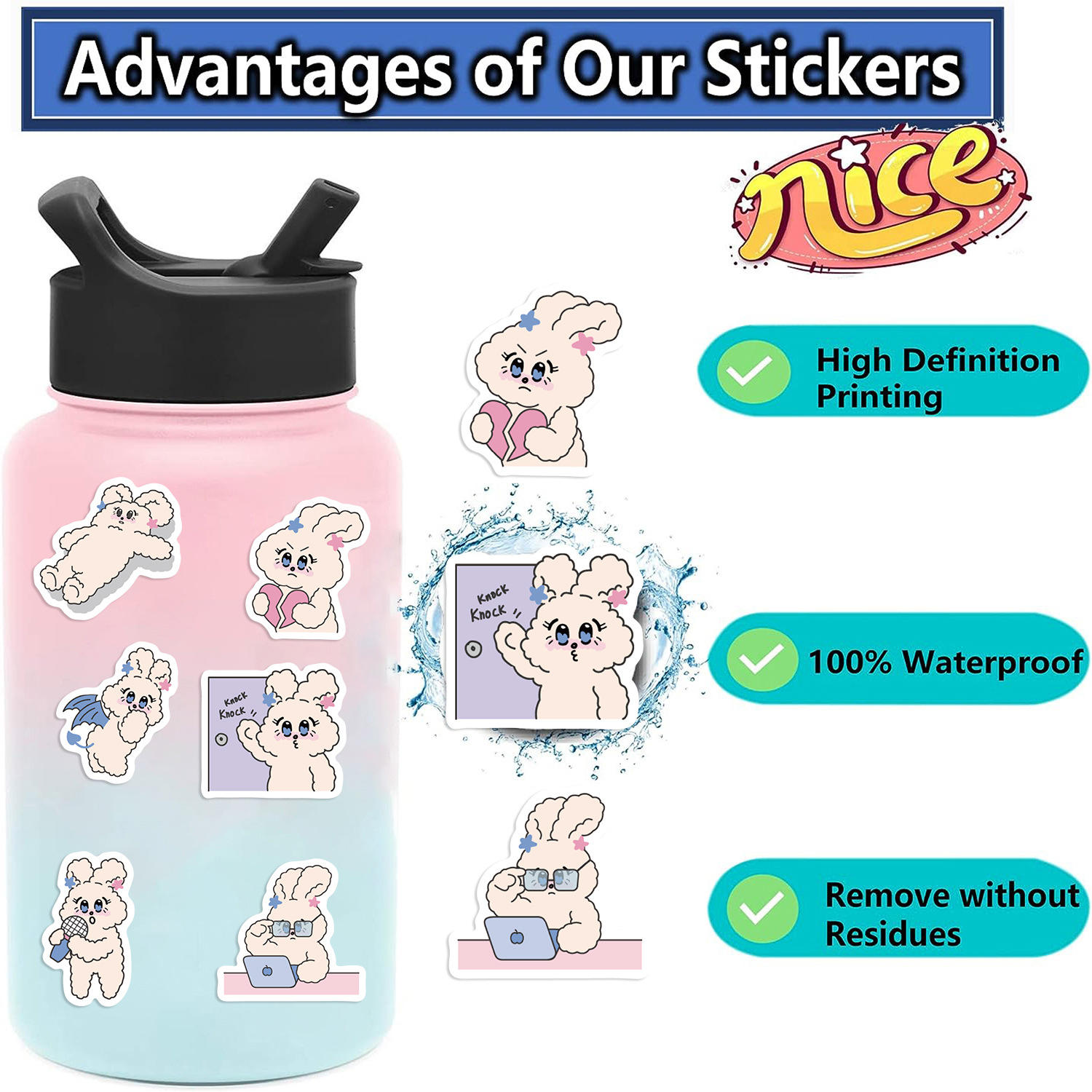 Wholesale 90PCS Lollipop Rabbit Graffiti Stickers Guitar Notebook Luggage  DIY Waterproof Vinyl Sticker Batch| Alibaba.com, image size:1500x1500
