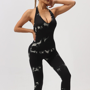 ชุดจั๊มสูทออกกำลังกายแบบไร้รอยต่อ ลายมัดย้อม กระชับสะโพก เหมาะสำหรับฟิตเนส เล่นโยคะ และออกกำลังกาย สำหรับผู้หญิง - Product Image 2