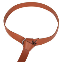 Mittelalterlicher Leder-Wikinger-Gürtel aus Kuhhaut mit Seil und O-Ring im Renaissance-Stil