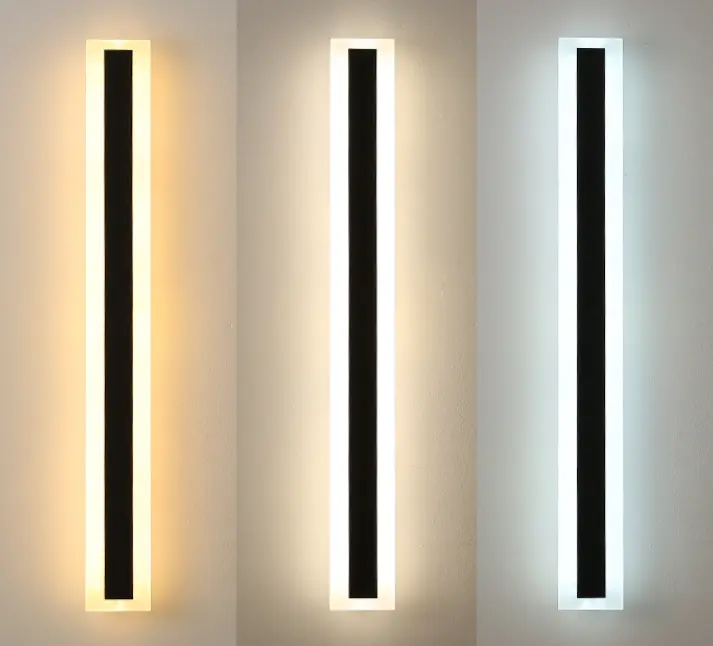 XIYATECH Modern Simple Long Strip Indoor Aluminium Wand leuchte Wasserdichtes Außenwand leuchten gehäuse