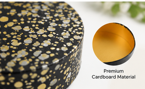 Black <b>Gold</b> Speckled Round <b>Gift</b> Packaging 3 Tier Rotating Trays Luxurious <b>Gold</b> Lining for Cosmetics Jewelry Round <b>Gift</b> Box Set - Product Image 4