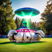 UFO Laser Invader Arena, labyrinthe de tir au laser gonflable en PVC, jeu de sport en plein air pour enfants unisexe, château de parc, jouet, accessoire souffleur - Mer