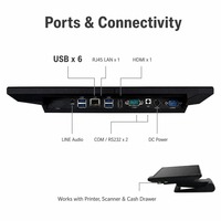 Terminal Punto de Venta Todo en Uno de 15.6 Pulgadas con Pantalla Táctil, Sistema Windows, Directo de Fábrica, para Restaurante, Comercio Minorista y Supermercado