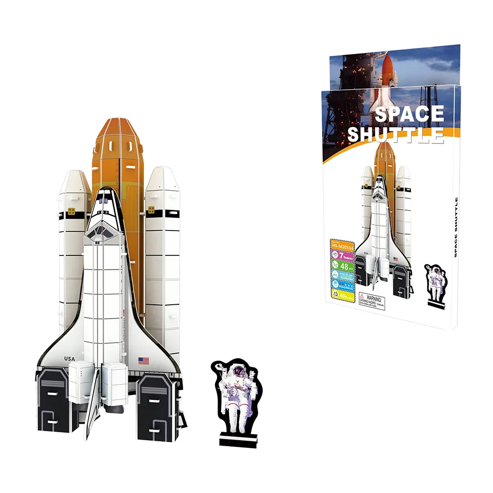 48 PCS DIY Schaum papier 3D Exploration Schiff Space Shuttle Spielzeug für Kinder