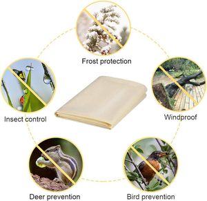 Saco de Proteção Contra Geada de Inverno, Cobertura Não Tecida para Plantas com Cordão para Árvores e Arbustos, Saco Antigeada para Proteção Contra Frio e Congelamento - Product Image 6