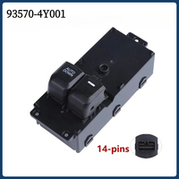 93570-4Y001 LHD Para Kia Rio 3 2011 2012 2013-2017 UB 93570-4Y001 Interruptor Maestro Eléctrico de Ventanilla Delantera Izquierda con Botón de Cristal