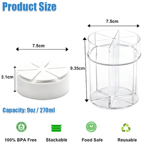 Contenitore Multi-Spezie 9oz 6 in 1, Dispenser Commerciale per Condimenti, Bottiglie in Plastica Antigoccia per Spezie - Product Image 2