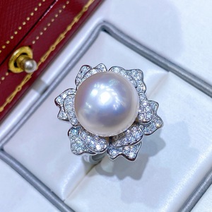 ส่งแหวนแฟชั่นทรงกลมสีทองธรรมชาติ 13-14 มม. ประดับด้วยลูกปัดเงินแท้สไตล์ญี่ปุ่นรูปดอกไม้บาน ให้แฟนสาวของคุณ - Product Image 6